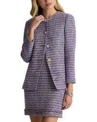 St. John - Textured Tweed Jacket - Lyst