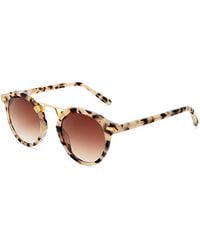 Krewe - St. Louis 24K Round Sunglasses, 46Mm - Lyst