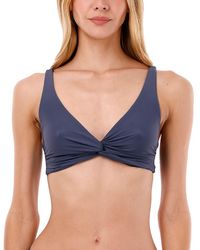 MALAI - Deep Knotty, Full-Coverage, Twist Front Bikini Top - Lyst