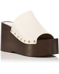 Stuart Weitzman - Kate Clog Wedge Slides - Lyst