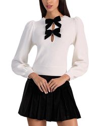 Alice + Olivia - Doris Puff Sleeve Sweater - Lyst