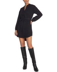 Bella Dahl - Long Sleeve Belted Mini Dress - Lyst