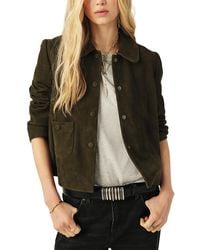 Ba&sh - Suede Collared Jacket - Lyst
