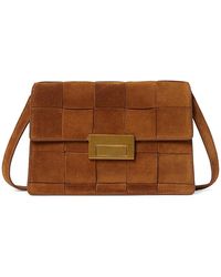 Loeffler Randall - Woven Suede Foldover Crossbody Bag - Lyst