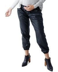 Ingrid & Isabel - Faux Leather Ankle Jogger Maternity Pants - Lyst