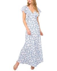 Cece - Short Sleeve V Neck Slip Dress - Lyst