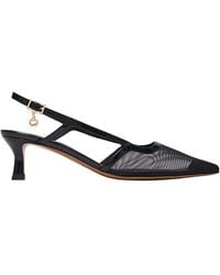 Maje - Leather Mesh Slingback Pumps - Lyst