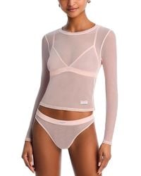 Alexander Wang - Long Sleeve Sheer Top - Lyst