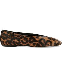 Reformation - Prudence Leopard Print Calf Hair Ballet Flats - Lyst