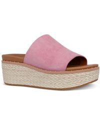 eloise espadrille suede wedge slides