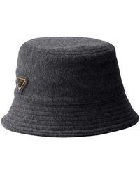 Prada - Loden Fabric Bucket Hat - Lyst