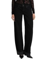 FRAME - The Low Bow Mid Rise Cuffed Wide Leg Jeans - Lyst