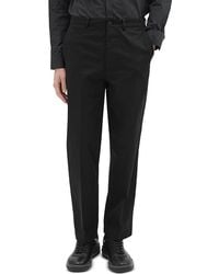 Theory - Project Mp401.Sharp Cotton Stretch Twill Relaxed Straight Fit Pants - Lyst
