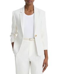 Vince - Linen Blend Shrunken Blazer - Lyst