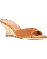 STAUD - Brigitte Suede Wedge Sandals - Lyst