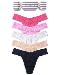 Hanky Panky - Signature Lace Original Rise Thong, Pack Of 5 - Lyst