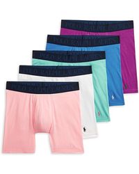 Polo Ralph Lauren - Four Way Stretch Cooling Color Blocked Boxer Briefs, Pack Of 5 - Lyst