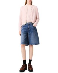 Maje - Wool Cardigan With Rhinestones - Lyst