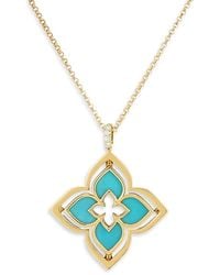 Roberto Coin - 18K Venetian Princess Pirouette & Diamond Reversible Flower Pendant Necklace, 16-17 - Lyst
