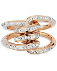 WALTERS FAITH - 18K Rose & Huxley Diamond Coil Link Ring - Lyst