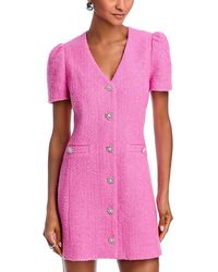 Aqua - Tweed Dress - Lyst