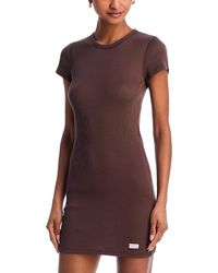 Alexander Wang - Short Sleeve Crewneck Dress - Lyst