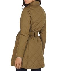 Barbour Ebbertson Long Quilted Coat in Olive (Green) - Lyst