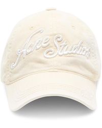 Acne Studios - Logo Cotton Baseball Hat - Lyst