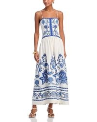 FARM Rio - Shell Garden Sleeveless Midi Dress - Lyst
