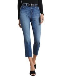 L'Agence - Sada High Rise Cropped Slim Leg Jeans In Omaha - Lyst