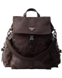 Prada - Explore Leather Backpack - Lyst