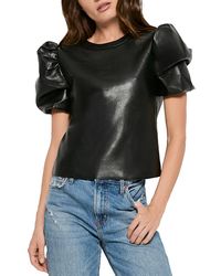 AS by DF - Mara Recycled Leather Tee - Lyst