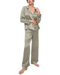 Eberjey - Inez Printed Washable Silk Long Pajama Set - Lyst