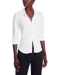 Bella Dahl - Button Front Knit Top - Lyst