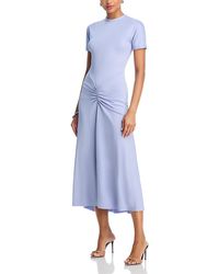 Victoria Beckham - Gathered Waist Midi T-Shirt Dress - Lyst