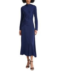 Luxely - Long Sleeve Mock Neck Maxi Dress - Lyst
