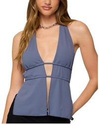 Edikted - Nikole Split Front Backless Halter Top - Lyst