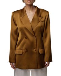 JLUXLABEL - Lara Oversize Satin Blazer - Lyst