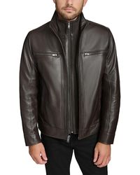Andrew Marc - Winton Leather Bomber Jacket - Lyst