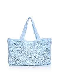 Aqua - Straw Tote - Lyst