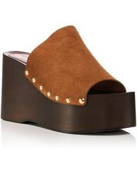 Stuart Weitzman - Kate Clog Wedge Slides - Lyst