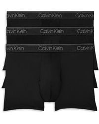 Calvin Klein - Microfiber Stretch Wicking Low Rise Boxer Briefs, Pack Of 3 - Lyst