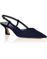 Stuart Weitzman - Vinnie 50 Slingback Suede Pumps - Lyst