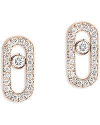 Messika - Diamond Move Uno Pave Stud Earrings - Lyst