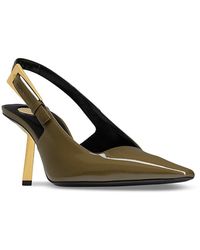 Saint Laurent - Lee Mid Heel Slingback Pumps - Lyst