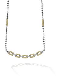 Lagos - 18K & Sterling Caviar Lux Diamond Chain Link Collar Necklace, 16-18 - Lyst