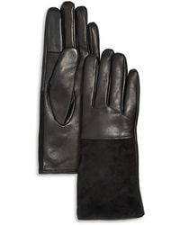 Bloomingdale's - Cashmere Lined Suede & Leather Gloves - Lyst