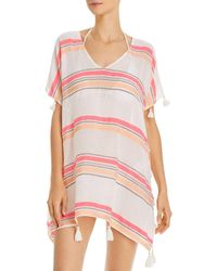 Tommy Bahama Synthetic Lace Trim Tunic Swim Cover Up In White Lyst