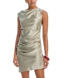 Helmut Lang - Silk Draped Mini Dress - Lyst