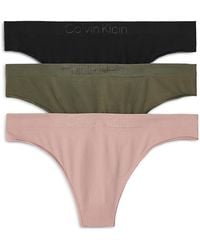 Calvin Klein - Bonded Flex Seamless Thong, Pack Of 3 - Lyst